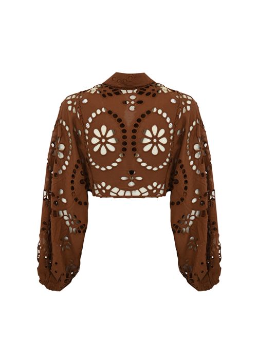 Camicia Febe in sangallo Mc2 Saint Barth | FEBE00378H COTTON SANGALLO EMBRY 1